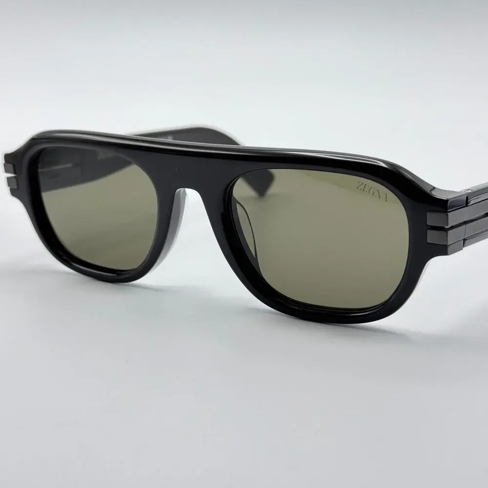 Ermenegildo Zegna Sunglasses EZ0304 46N Brown Frame Green Lens 52-21-145 New